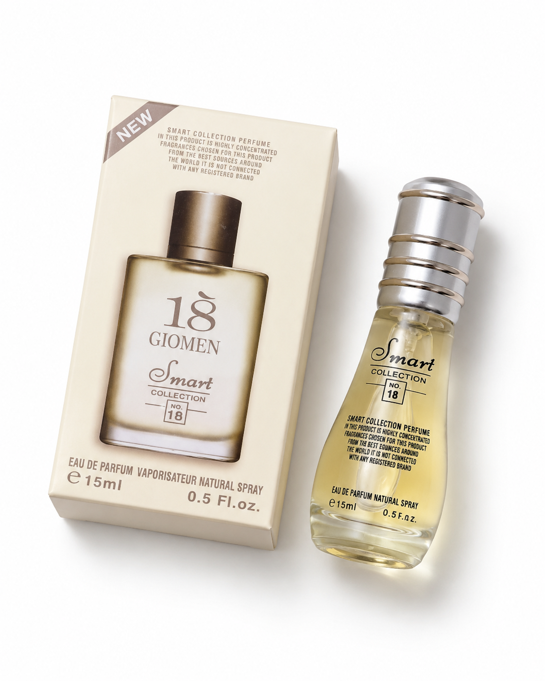 Smart Collection No. 18 Eau de Parfum for Men 15ml (0.5 fl oz) | Pocket Size Woody Aromatic Men's Fragrance