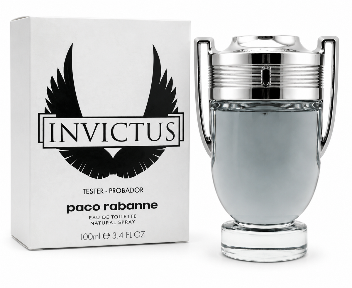 Paco Rabanne Invictus Eau de Toilette Tester for Men 100ml (3.4 fl oz) EDT Spray