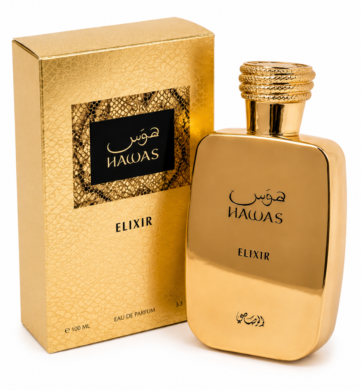 Rasasi Hawas Elixir Eau de Parfum 100ml (3.38 fl oz) | Long-Lasting Oriental Woody Luxury Fragrance