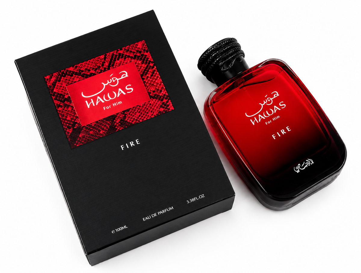 Rasasi Hawas Fire For Him Eau de Parfum EDP Spray 3.38 oz / 100ml Men's Cologne New