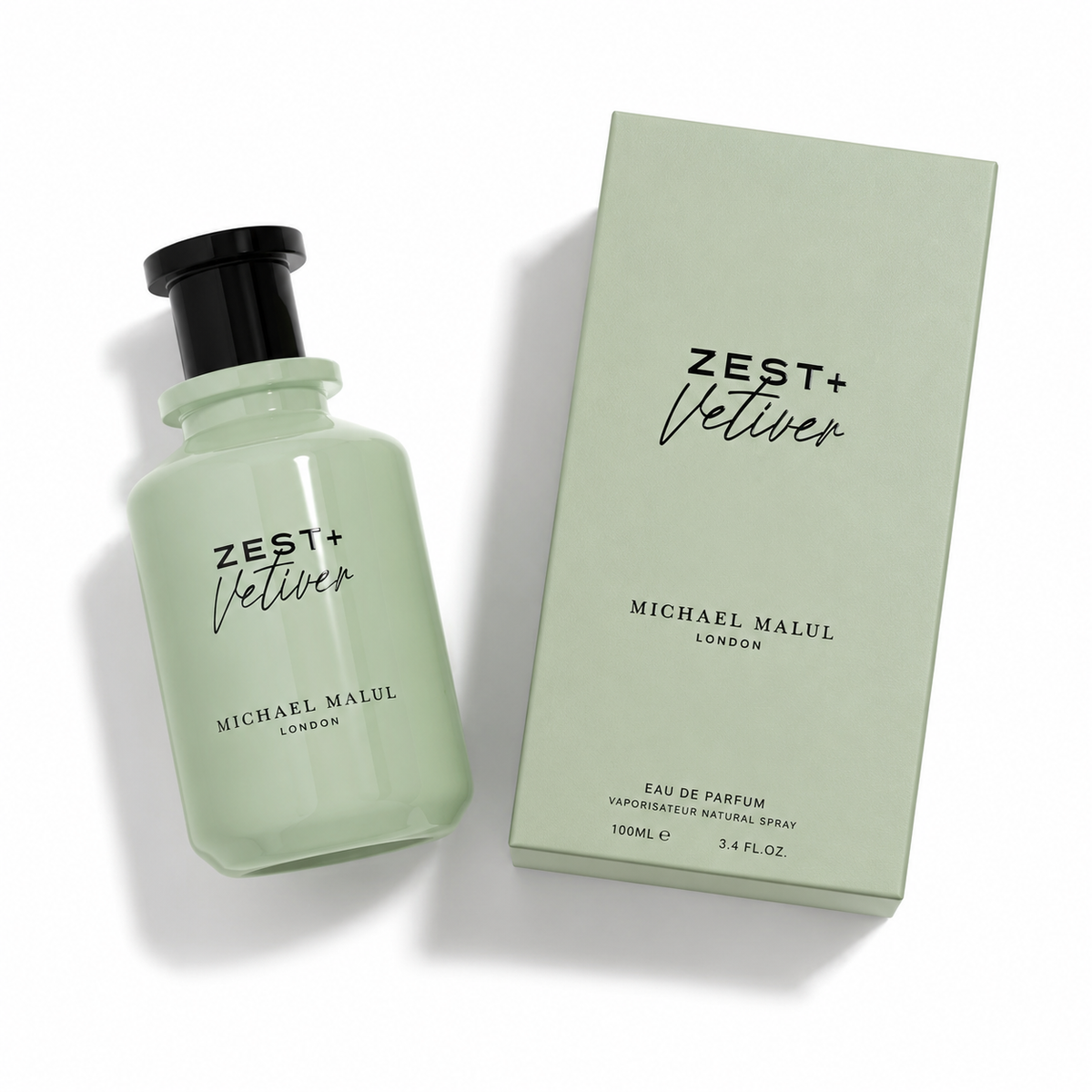 Michael Malul London ZEST+ Vetiver Eau de Parfum 100ml (3.4 fl oz) | Fresh Citrus Woody Unisex Fragrance