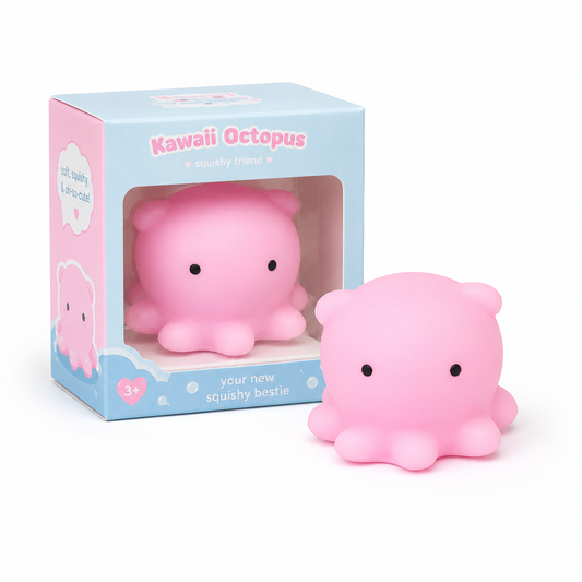 Kawaii Octopus Pink Squishy Toy