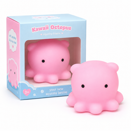 Kawaii Octopus Pink Squishy Toy