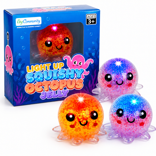 Light Up Squishy Octopus - Sensory Jelly Toy