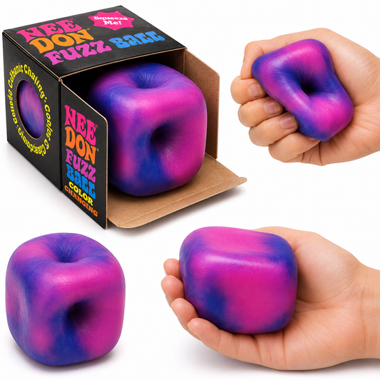 NeeDoh Color Change Cube Doh Filled Squishy Stress Toy – Soft Sensory Fidget Squeeze Toy