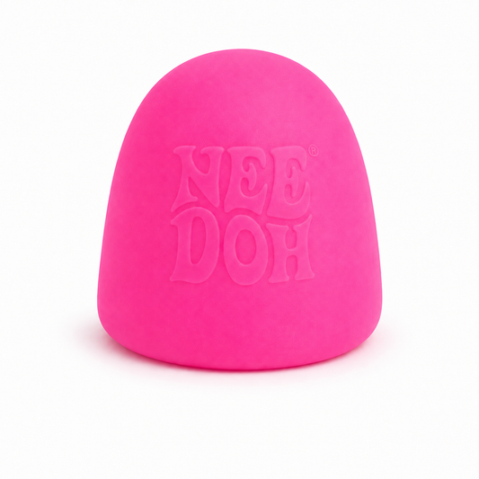 Nee Doh Gumdrop pink squish toy close up