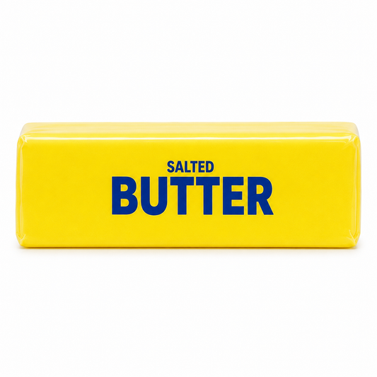 Butter Squishy salted butter stick toy close up front