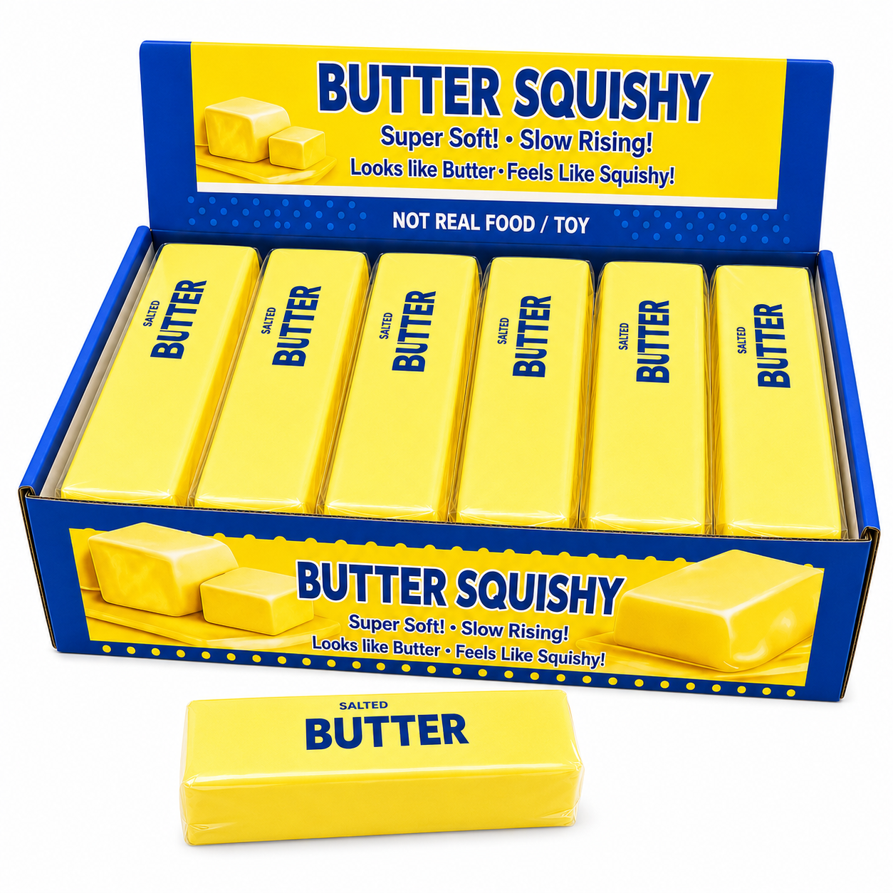 Butter Squishy display box with individual toy