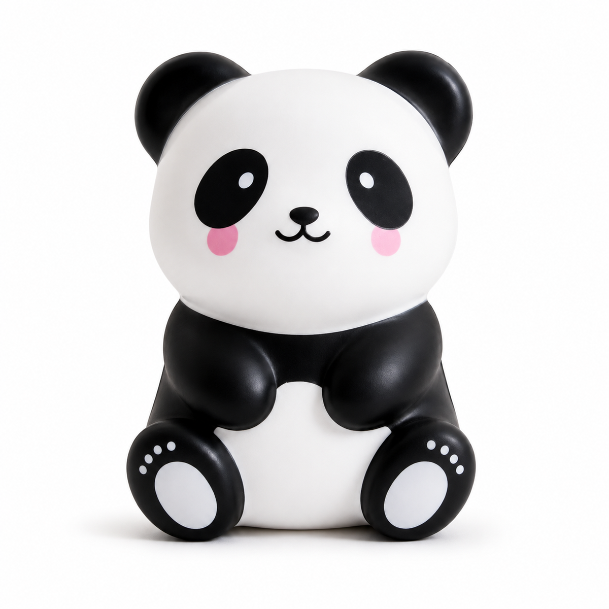 Panda Squishy kawaii panda toy close up front view