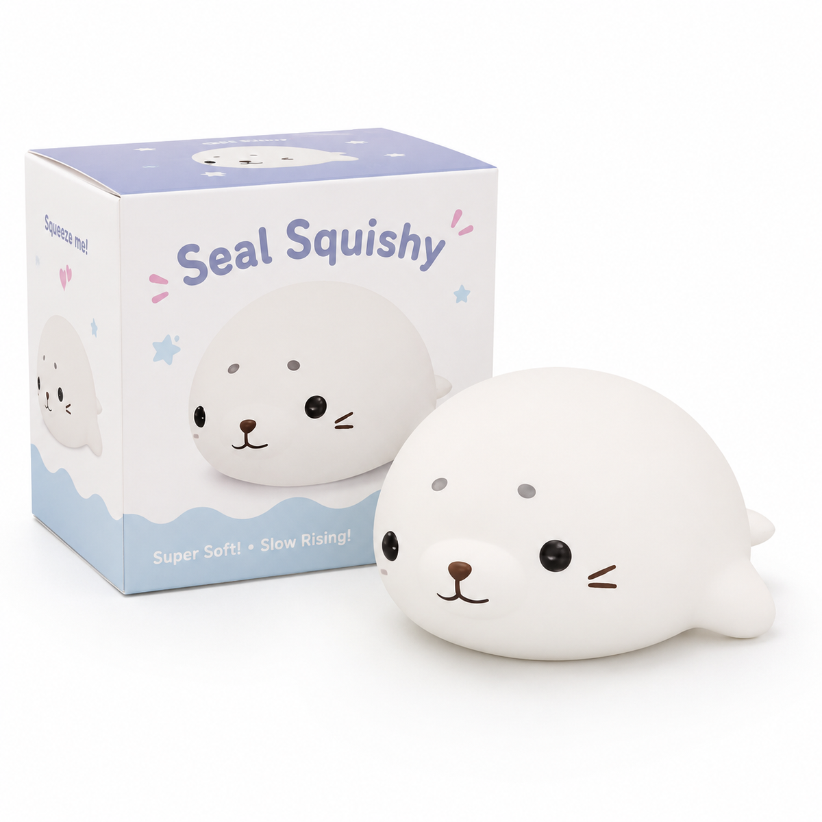 Kawaii White Seal Squishy Toy