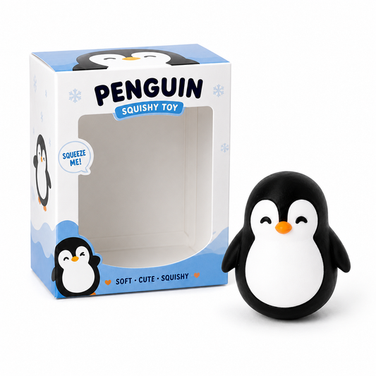 Adorable Black Penguin Squishy Toy