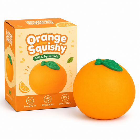 Soft Squeezable Orange Squishy Stress Toy