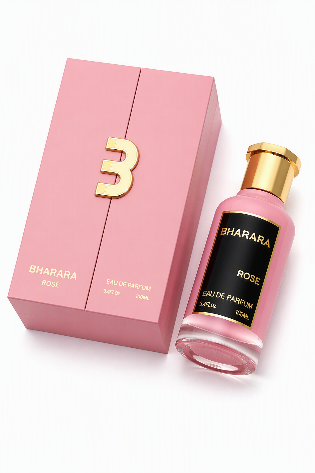 Bharara Rose Eau de Parfum for Women 100ml (3.4 fl oz) | Long-Lasting Floral Luxury Fragrance