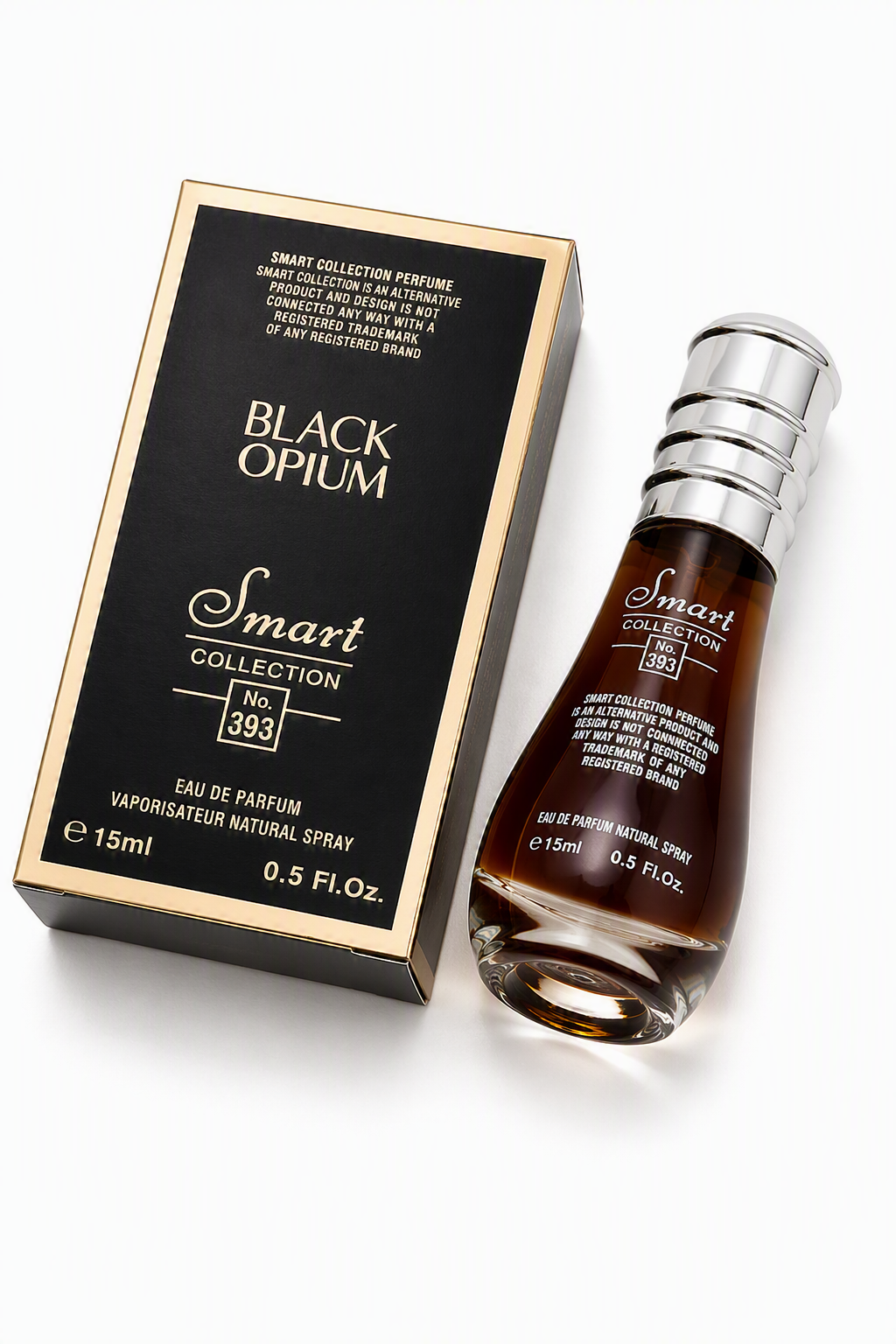 Smart Collection No. 393 Black Opium Eau de Parfum 15ml (0.5 fl oz) | Portable Long-Lasting Women's Perfume