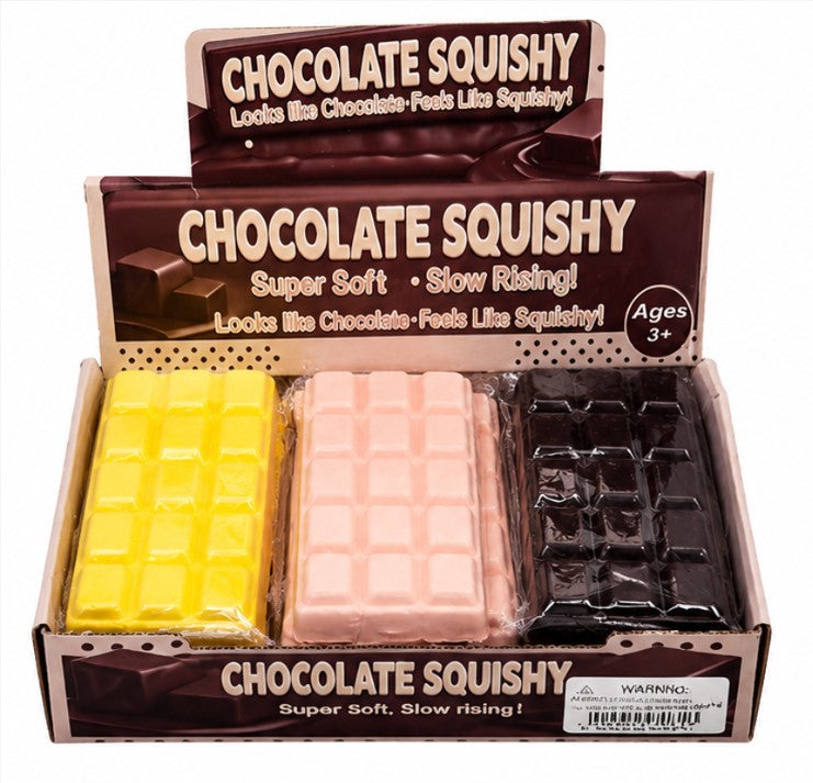 Chocolate Squishy Stress Toy Slow Rising Soft Foam Chocolate Bar Fidget Sensory Toy Kids Ages 3+