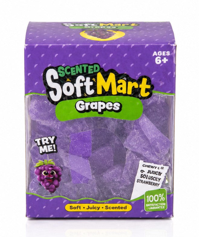 Soft Mart Scented Grapes Squishy Toy Soft Sensory Fidget Stress Relief Squeeze Toy Ages 6+