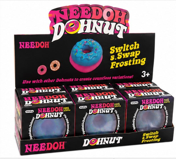 NeeDoh DohNut Squishy Stress Toy Soft Stretchy Sensory Fidget Donut Squeeze Toy Ages 3+