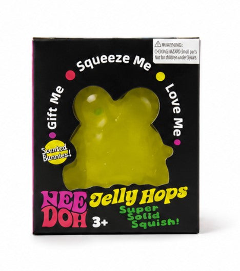 NeeDoh Jelly Hops Super Solid Squish Bunny Stress Toy Scented Sensory Fidget Squeeze Toy Ages 3+
