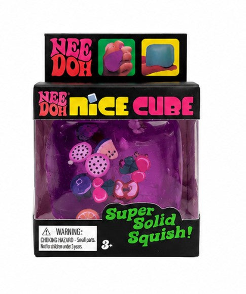 NeeDoh Nice Cube Super Solid Squish Stress Toy Sensory Fidget Gel Squeeze Cube Ages 3+