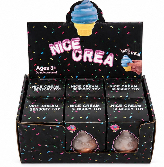 Nice Cream Sensory Toy Ice Cream Squishy Stress Relief Fidget Squeeze Toy Soft Ages 3+
