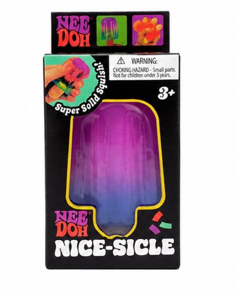 NeeDoh Nice-Sicle Super Solid Squish Popsicle Stress Toy Sensory Fidget Squeeze Toy Ages 3+
