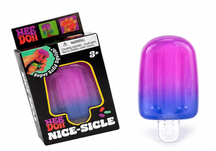 NeeDoh Nice-Sicle Super Solid Squish Popsicle Stress Toy Sensory Fidget Squeeze Toy Ages 3+