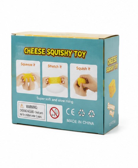 Cheese Squishy Toy 12PCS Set – Soft Squeeze Sensory Fidget Stress Relief Toys for Kids & Adults
