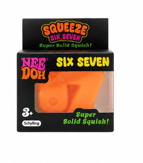 NeeDoh Six Seven Super Solid Squish Stress Toy – Soft Sensory Fidget Squeeze Toy