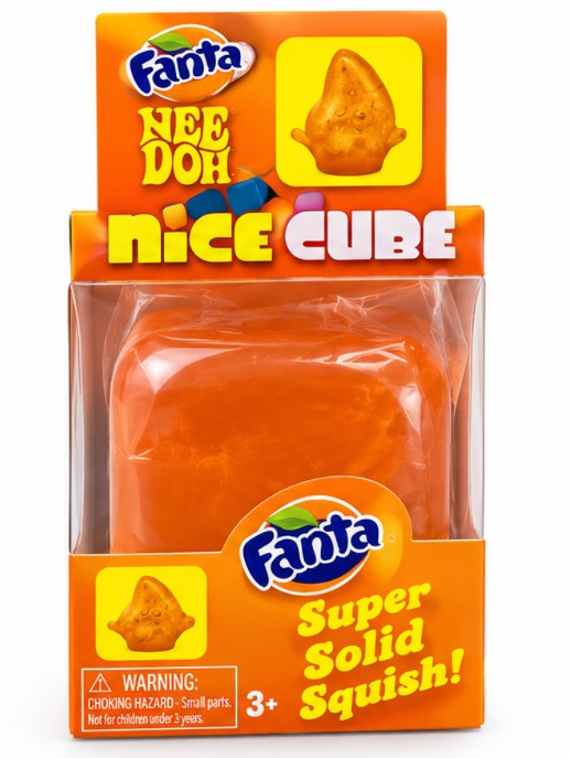 NeeDoh Nice Cube Super Solid Squishy Stress Toy – Soft Sensory Fidget Squeeze Cube