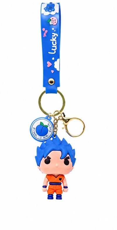 Cute Anime Hero Wristlet Keychain with Silicone Strap – Cartoon Character Key Ring