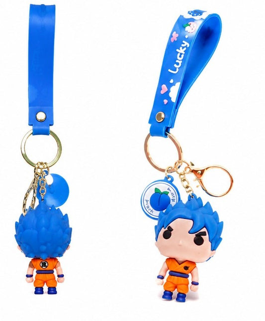 Cute Anime Hero Wristlet Keychain with Silicone Strap – Cartoon Character Key Ring